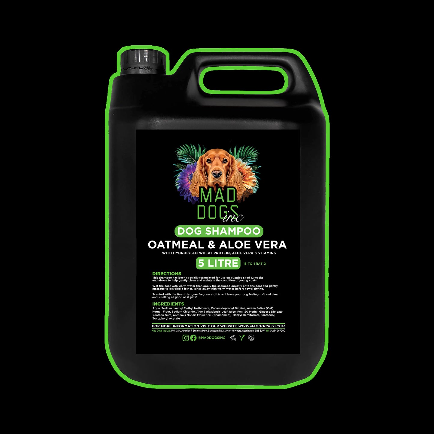 Shampooing pour chien à l'avoine et à l'aloe vera pour les démangeaisons et la peau irritée
