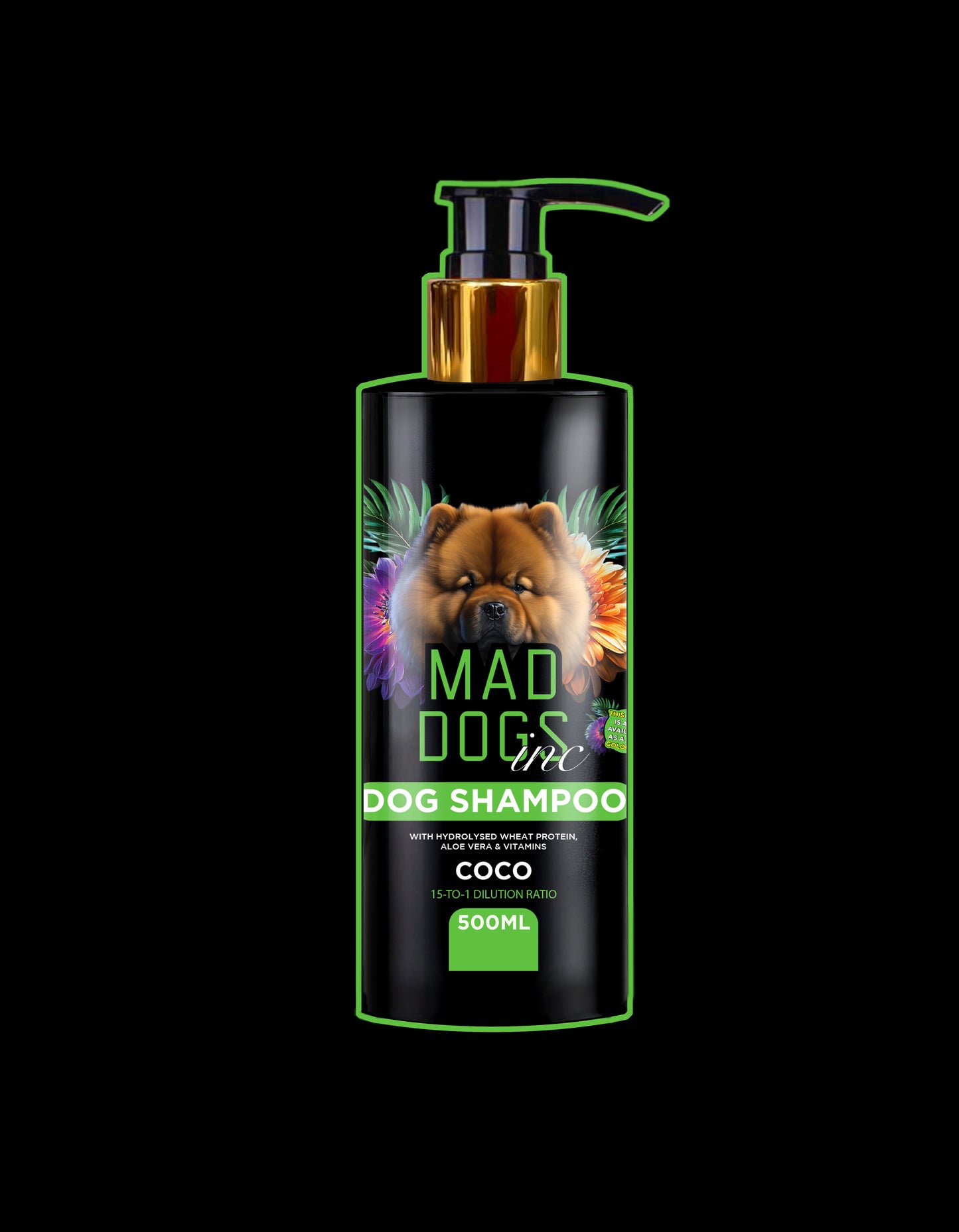 Shampoing pour chien parfumé à la noix de coco, à l'aloe vera et aux protéines de blé hydrolysées