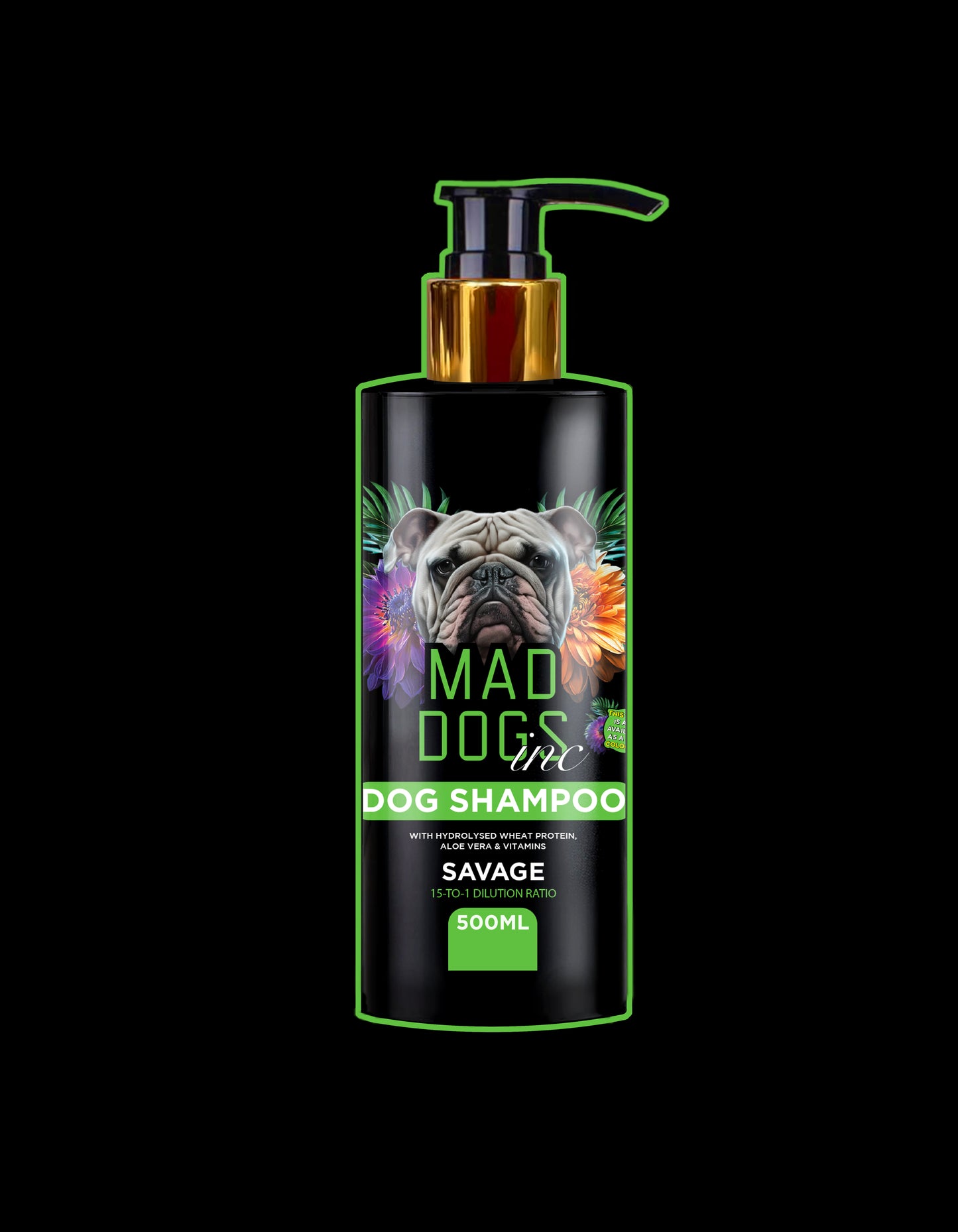 Shampoing parfumé Savage à l'aloe vera et aux protéines de blé hydrolysées