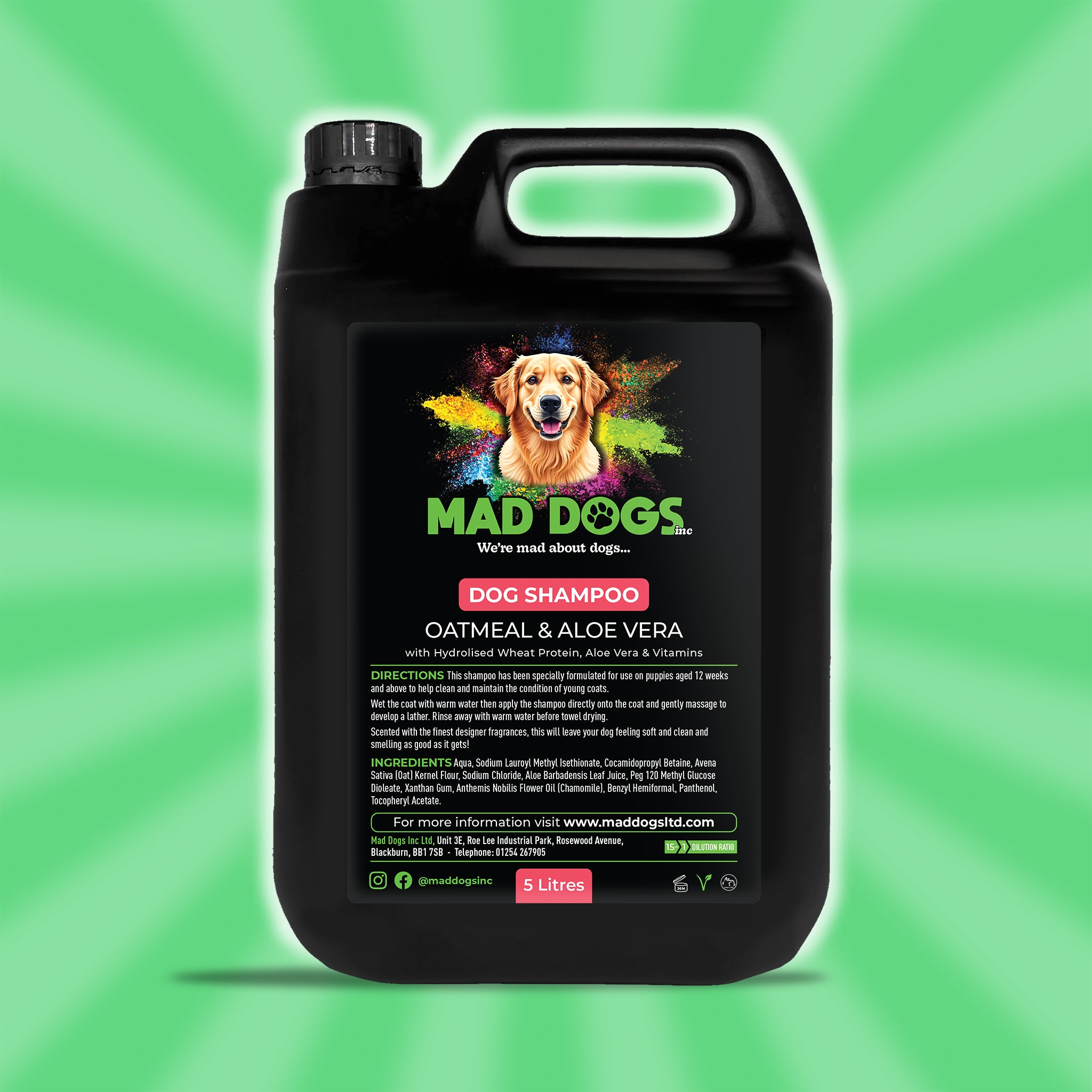 Oatmeal & Aloe Vera Dog Shampoo For Itchy & Irritated Skin